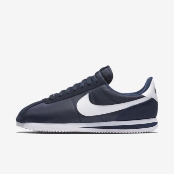 Nike Cortez Basic Nylon - Férfi Utcai Cipő - Obszidián/Metal Titán/Fehér